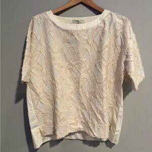 Barba Cream Textured Women's Blouse